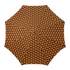 Cute Pumpkin Black Small Golf Umbrellas by ConteMonfrey