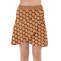 Cute Pumpkin Black Small Wrap Front Skirt by ConteMonfrey