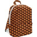 Cute Pumpkin Black Small Zip Up Backpack View2