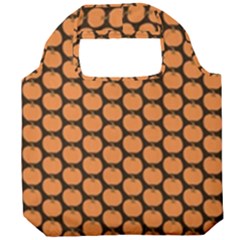 Cute Pumpkin Black Small Foldable Grocery Recycle Bag by ConteMonfrey