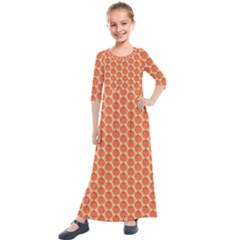 Cute Pumpkin Small Kids  Quarter Sleeve Maxi Dress by ConteMonfrey
