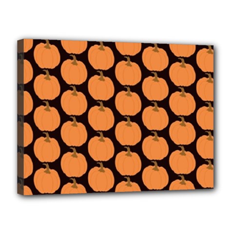 Black And Orange Pumpkin Canvas 16  X 12  (stretched) by ConteMonfrey