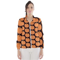 Black And Orange Pumpkin Women s Windbreaker by ConteMonfrey