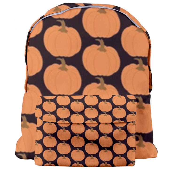 Black And Orange Pumpkin Giant Full Print Backpack