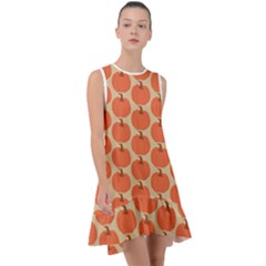 Cute Pumpkin Frill Swing Dress by ConteMonfrey