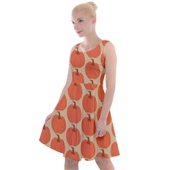 Cute Pumpkin Knee Length Skater Dress by ConteMonfrey