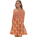 Cute Pumpkin Shoulder Cut Out Zip Up Dress View2