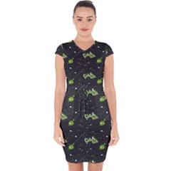 Halloween - The Witch Is Back   Capsleeve Drawstring Dress  by ConteMonfrey