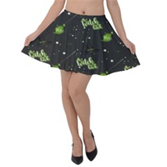 Halloween - The Witch Is Back   Velvet Skater Skirt by ConteMonfrey