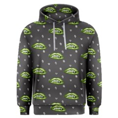 Green Vampire Mouth - Halloween Modern Decor Men s Overhead Hoodie by ConteMonfrey