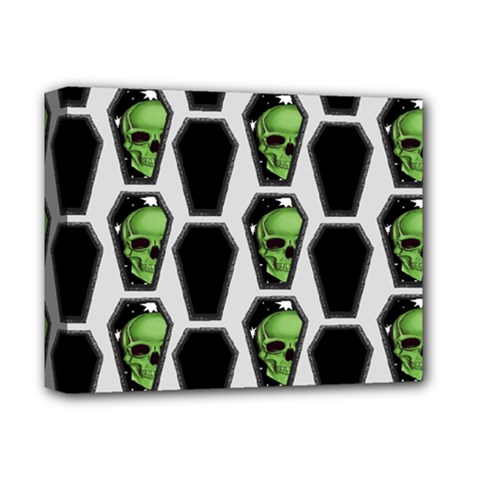 Coffins And Skulls - Modern Halloween Decor  Deluxe Canvas 14  X 11  (stretched) by ConteMonfrey