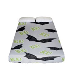 Boo! Bat Rain - Halloween Decor  Fitted Sheet (full/ Double Size) by ConteMonfrey