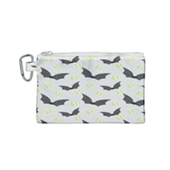 Boo! Bat Rain - Halloween Decor  Canvas Cosmetic Bag (small) by ConteMonfrey