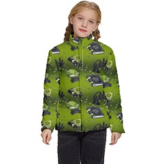 Ocultism Wicca Real Witch Halloween  Kids  Puffer Bubble Jacket Coat