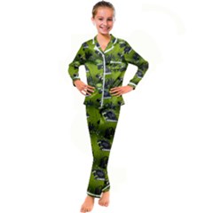 Ocultism Wicca Real Witch Halloween  Kid s Satin Long Sleeve Pajamas Set by ConteMonfrey