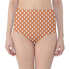 Cute Little Ghosts Halloween Theme Classic High-waist Bikini Bottoms