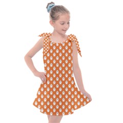 Cute Little Ghosts Halloween Theme Kids  Tie Up Tunic Dress by ConteMonfrey