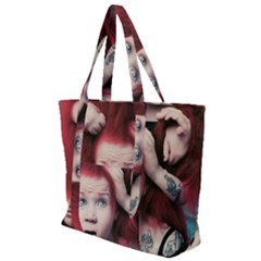 Creepy Monster Student At Classroom Zip Up Canvas Bag by dflcprintsclothing