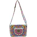 Rosette Mandala Ornament Wallpaper Shoulder Bag with Back Zipper View3