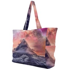 Mountain Cosmos Universe Nature Simple Shoulder Bag by Wegoenart