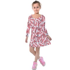 Merry-christmas Kids  Long Sleeve Velvet Dress by nateshop