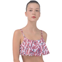 Merry-christmas Frill Bikini Top