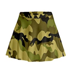 Army Camouflage Texture Mini Flare Skirt by nateshop