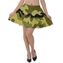 Army Camouflage Texture Velvet Skater Skirt View1