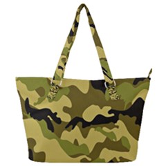 Army Camouflage Texture Full Print Shoulder Bag by nateshop