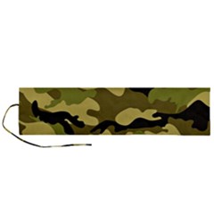 Army Camouflage Texture Roll Up Canvas Pencil Holder (l) by nateshop