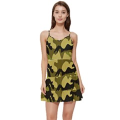 Army Camouflage Texture Short Frill Dress by nateshop