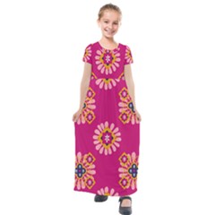 Morroco Kids  Short Sleeve Maxi Dress by nateshop