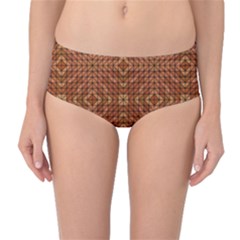 Mosaic (2) Mid-waist Bikini Bottoms by nateshop