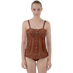 Mosaic (2) Twist Front Tankini Set by nateshop