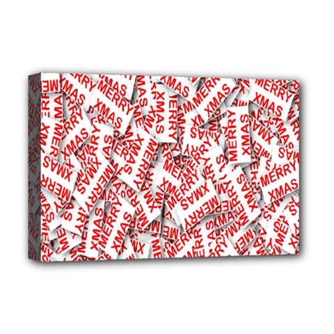 Merry-christmas Deluxe Canvas 18  X 12  (stretched) by nateshop