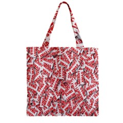 Merry-christmas Zipper Grocery Tote Bag