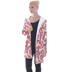 Merry-christmas Longline Hooded Cardigan by nateshop