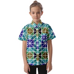 Mosaic 3 Kids  Short Sleeve Shirt by nateshop