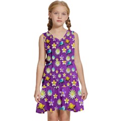Pattern Kids  Sleeveless Tiered Mini Dress by nateshop