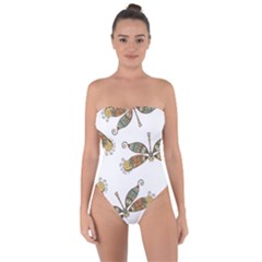 Pattern-35 Tie Back One Piece Swimsuit