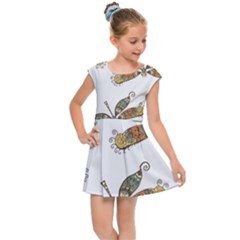 Pattern-35 Kids  Cap Sleeve Dress by nateshop
