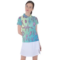 Pink Yes Bacground Women s Polo Tee