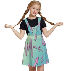 Pink Yes Bacground Kids  Apron Dress by nateshop