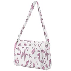 Pink Front Pocket Crossbody Bag by nateshop