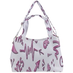 Pink Double Compartment Shoulder Bag by nateshop
