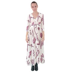 Pink Button Up Maxi Dress by nateshop