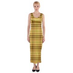 Plaid Fitted Maxi Dress by nateshop