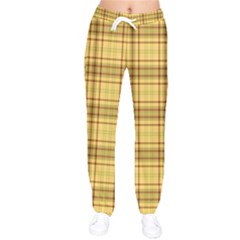 Plaid Women Velvet Drawstring Pants by nateshop