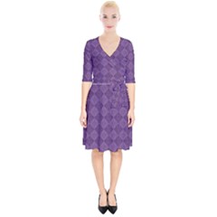 Purple Wrap Up Cocktail Dress by nateshop