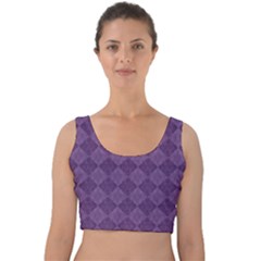 Purple Velvet Crop Top by nateshop